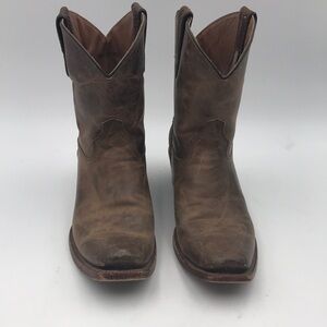 Tanner Mark Western Cowboy Boots 8" Shaft Square Toe